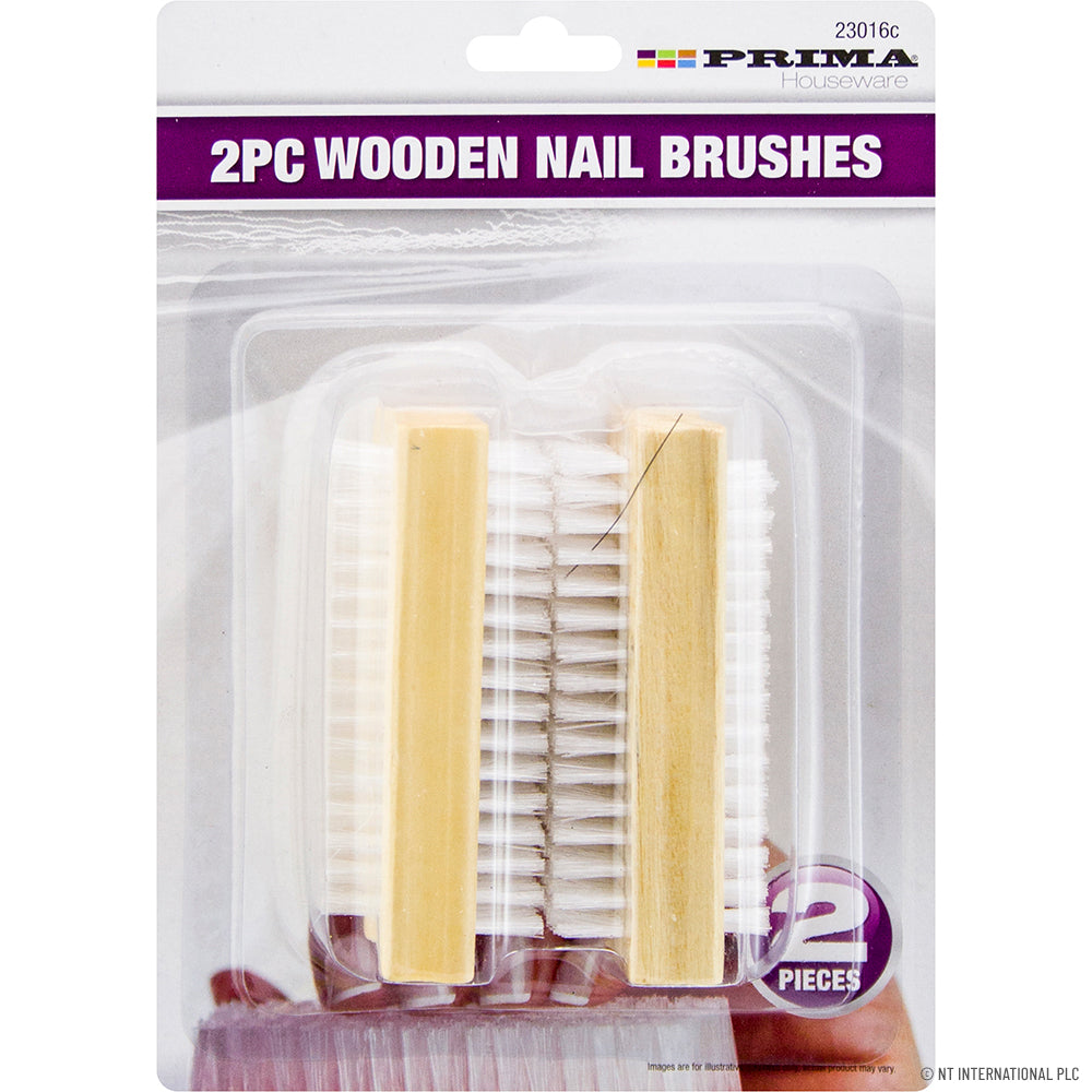 Wooden Nail Brush - 2Pc