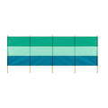 5 Pole Green Striped Eco Friendly Windbreak