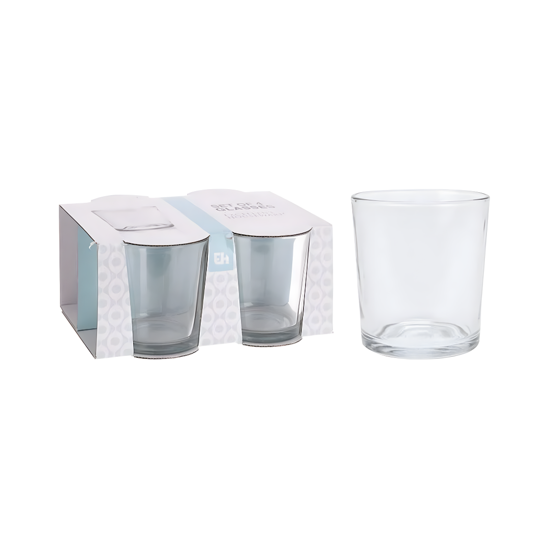 Short Glass Tumblers 4pk 280ml