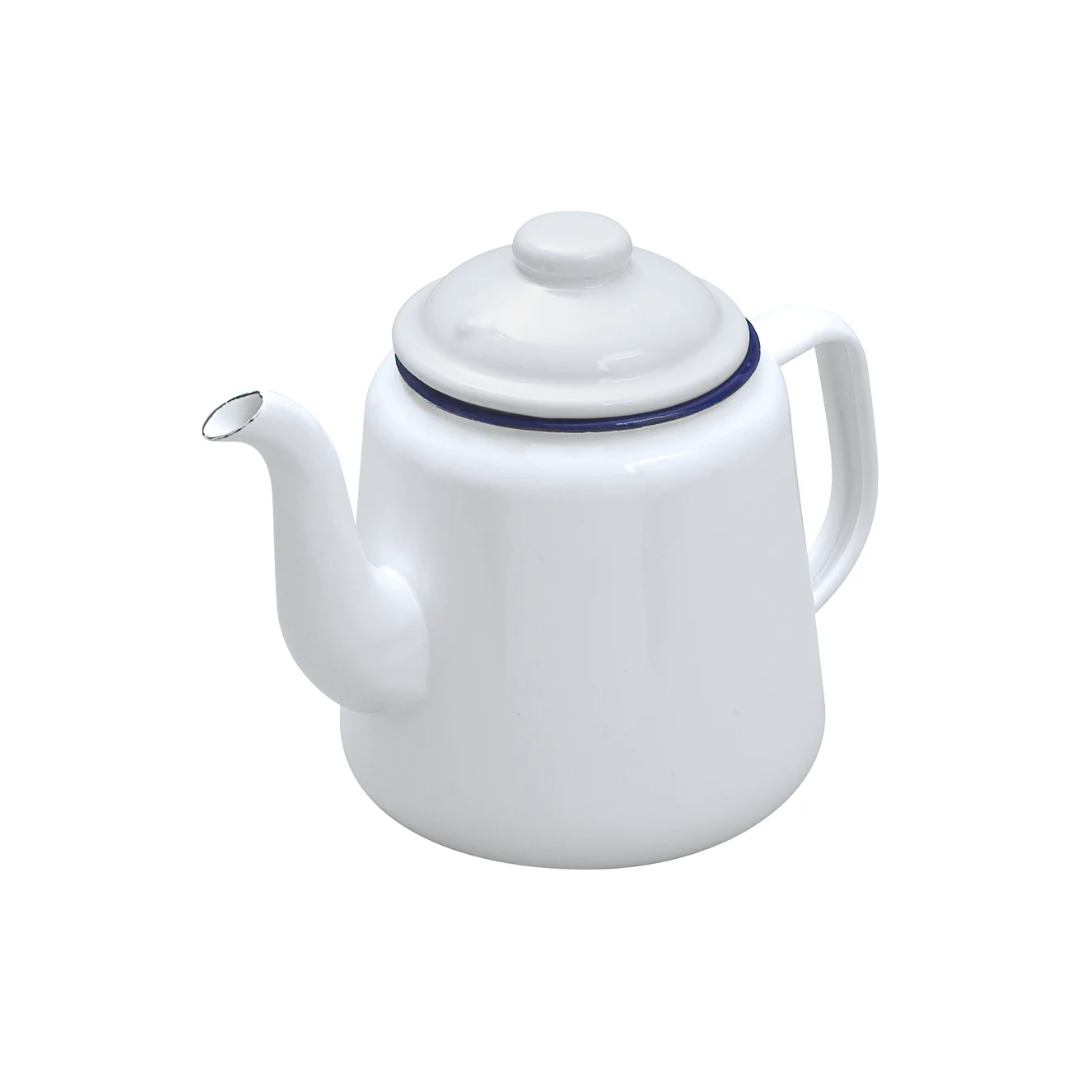 White Enamel Teapot