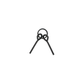 Tent or Awning Pole Ring With 2 Pins