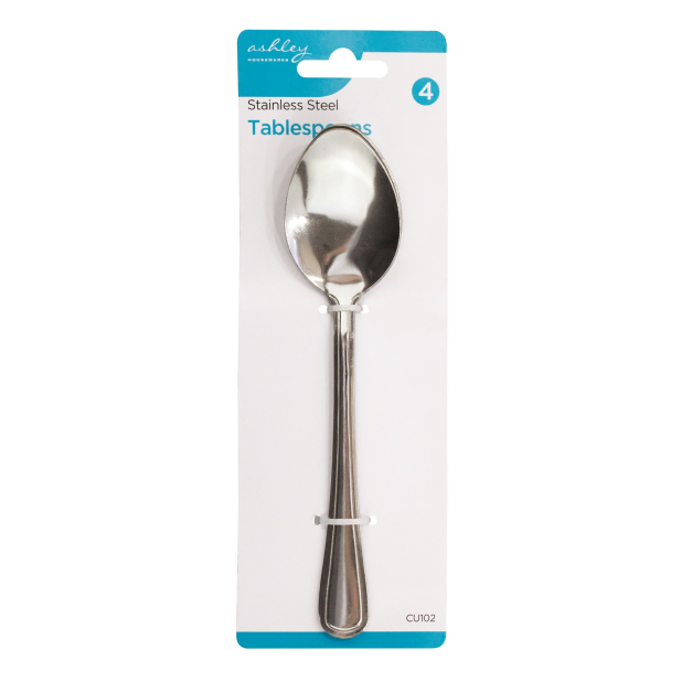 Stainless Steel Tablespoons 4pk on Card